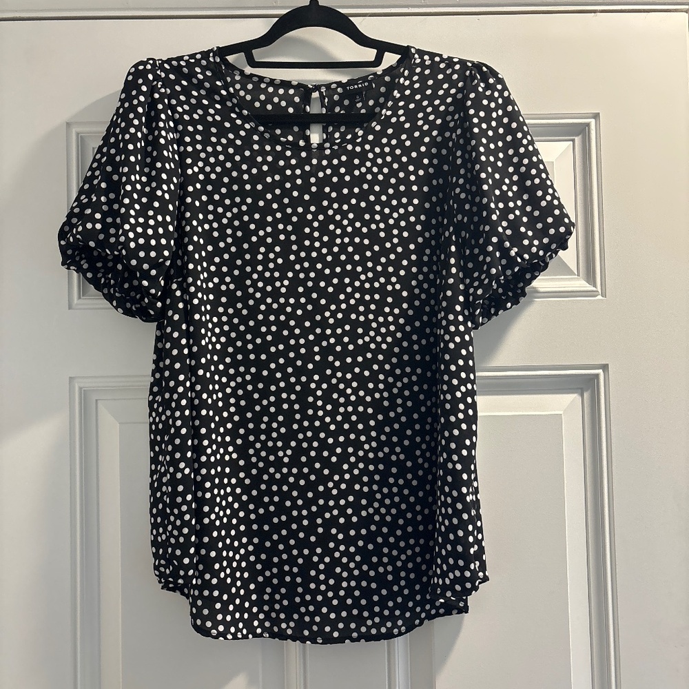 Torrid Black Polka Dot Top